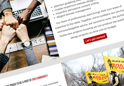 Proper photos and fonts for consistent appearance Proper photos and fonts for consistent appearance